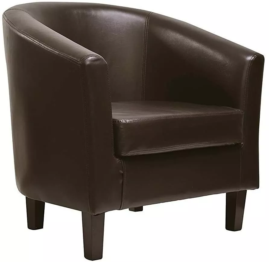 Faux Leather Tub Chair Armchair club Chair Dining 